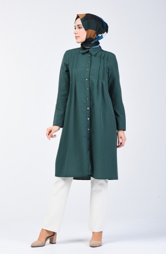 Ribbed Tunic 3167-01 Emerald Green 3167-01