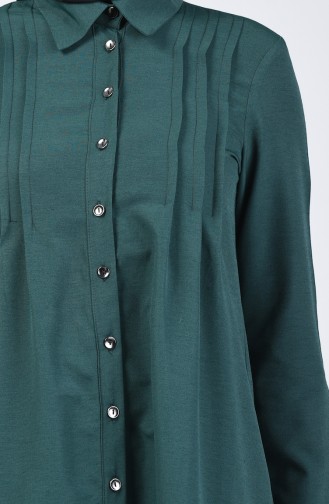 Ribbed Tunic 3167-01 Emerald Green 3167-01