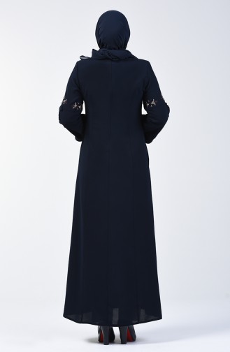 Navy Blue Abaya 3003-02