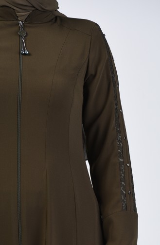 Khaki Abaya 3007-02