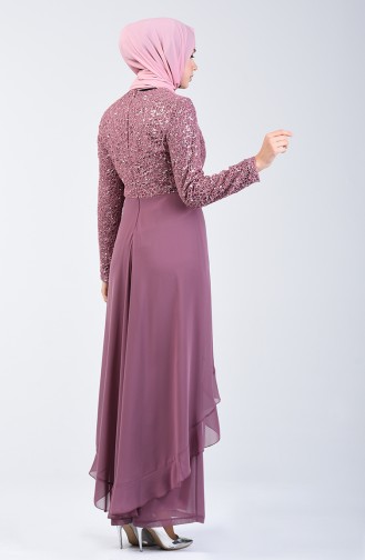 Dusty Rose Hijab Evening Dress 52767-01