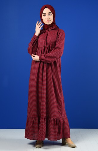Navy Blue Hijab Dress 1367-05