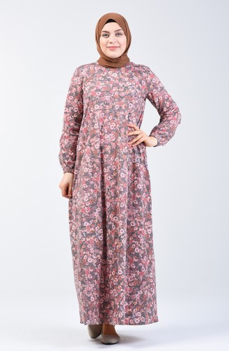 Tan Hijab Dress 6169A-01