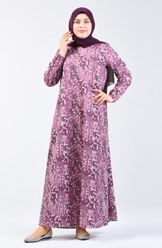 Lila Hijab Kleider 6169B-01