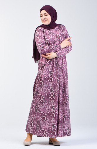 Purple İslamitische Jurk 6169B-01