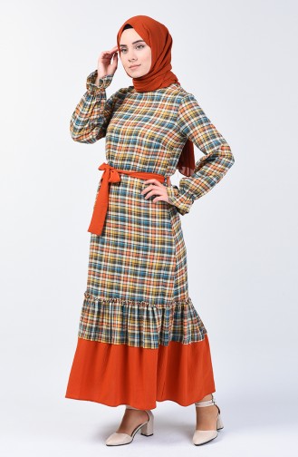 Elastic Sleeve Belted Dress 33874-01 Tile 33874-01