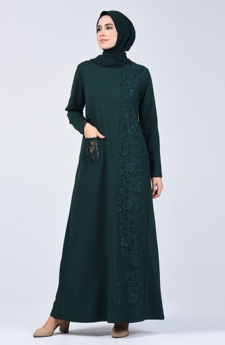 فستان أخضر زمردي 3157-04