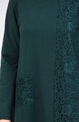 فستان أخضر زمردي 3157-04