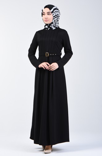 Belted Dress 1404-02 Black 1404-02