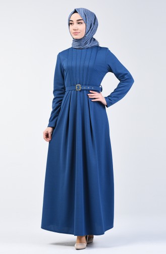 Kleid mit Gürtel 1404-03 Indigo 1404-03