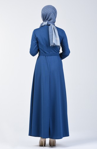Belted Dress 1404-03 Indigo 1404-03