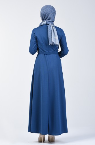 Kleid mit Gürtel 1404-03 Indigo 1404-03