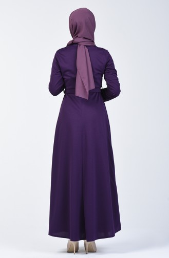 Kleid mit Gürtel 1404-05 Lila 1404-05