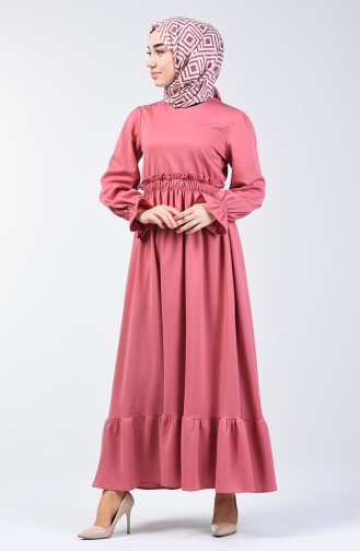 Robe Hijab Rose Pâle 4532-05