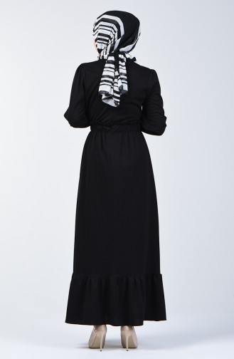 Elastic Waist Dress 4532-08 Black 4532-08