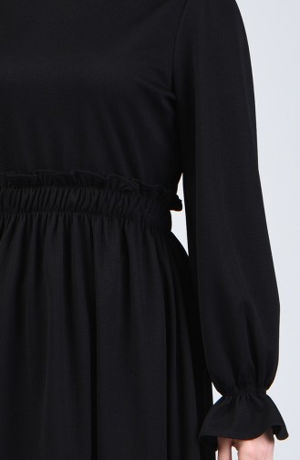 Robe à Taille Élastique 4532-08 Noir 4532-08