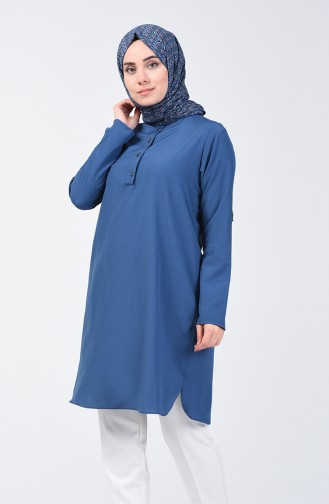 Buttoned Tunic 3168-06 Indigo 3168-06