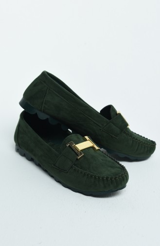 Green Women`s Flats 2031-07