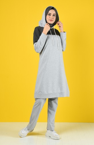 Tracksuit Set 19029-11 Gray Black 19029-11