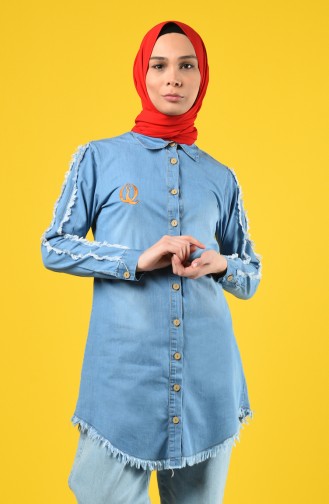 Jeans Blue Overhemdblouse 3014-01