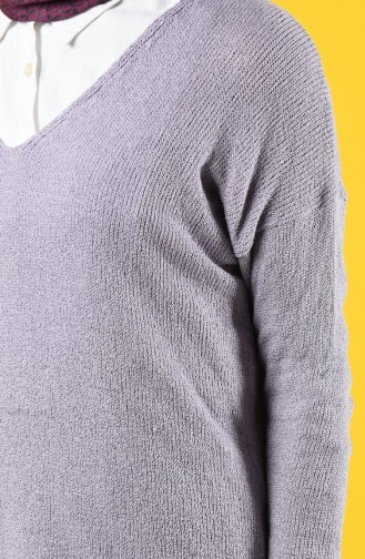 Thin Knitwear Short Sweater 0757-01 Lilac 0757-01