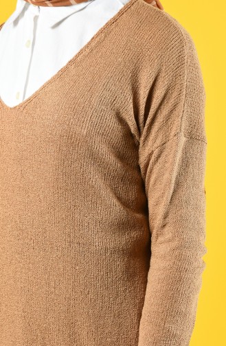 Thin Knitwear Short Sweater 0757-02 Milk Coffee 0757-02