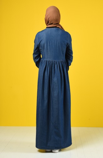 فستان أزرق كحلي 6177-03