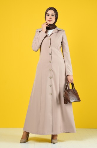 Buttoned Topcoat with Pockets 3169-03 Mink 3169-03
