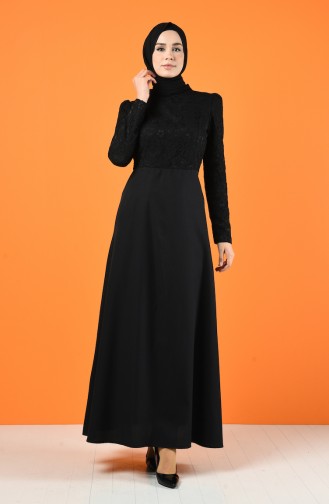 Lace Covering Dress 3164-01 Black 3164-01