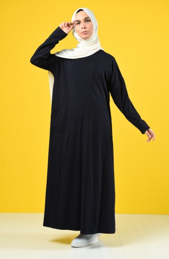 Dunkelblau Hijab Kleider 201447-02