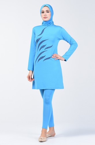 Damen Hijab Badeanzug 28001 Türkis 28001