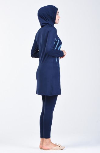 Maillot de Bain Hijab Pour Femme  28007 Bleu Marine 28007