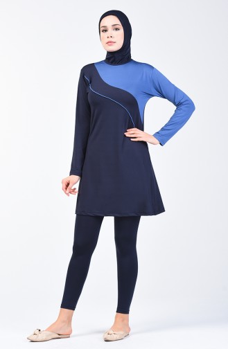 Women s Islamic Swimsuit with Tights 28101 Parliament Blue 28101