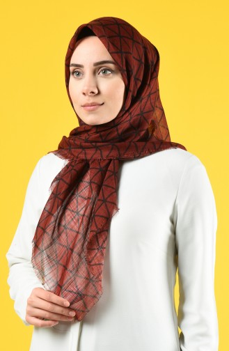 Elmina Patterned Cotton Scarf 883-03 Tile 883-03