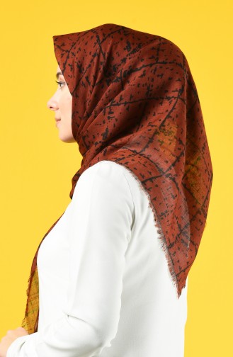 Elmina Patterned Cotton Scarf 886-01 Tile 886-01