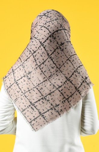 Elmina Patterned Cotton Scarf 886-04 Mink 886-04