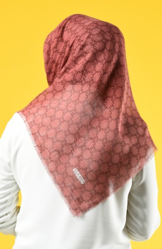 Elmina Patterned Cotton Scarf 888-03 Rose Dry 888-03