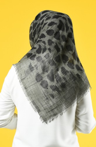 Elmina Patterned Cotton Scarf 894-02 Green 894-02