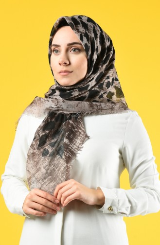 Elmina Patterned Cotton Scarf 894-03 Mink 894-03