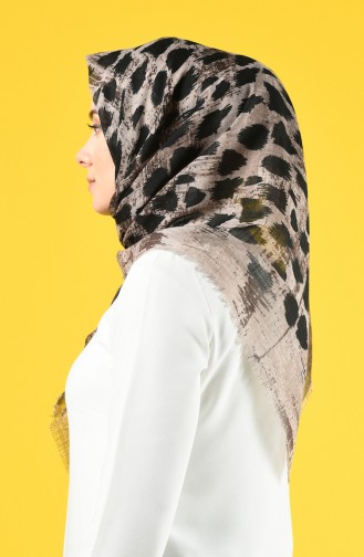 Elmina Patterned Cotton Scarf 894-03 Mink 894-03