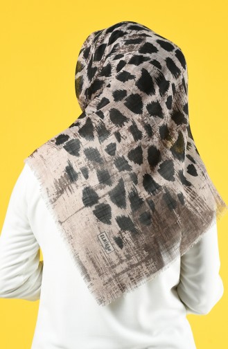 Elmina Patterned Cotton Scarf 894-03 Mink 894-03