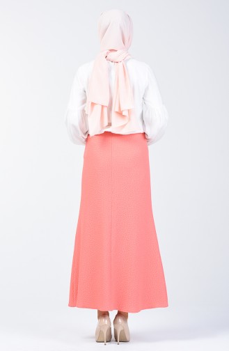 Jupe à Motifs Avec Ceinture  7Y2719400-01 Orange Pâle 7Y2719400-01