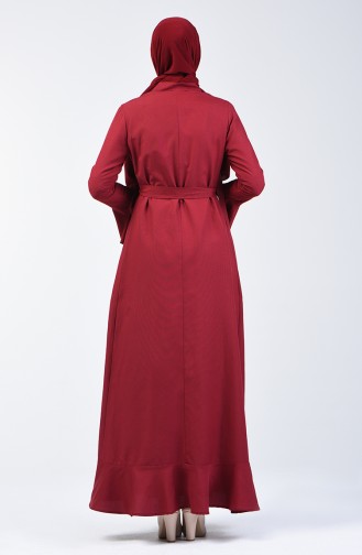 Claret red Abaya 7267-03