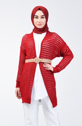 Saisonaler Strickjacke  0750-03 Rot 0750-03