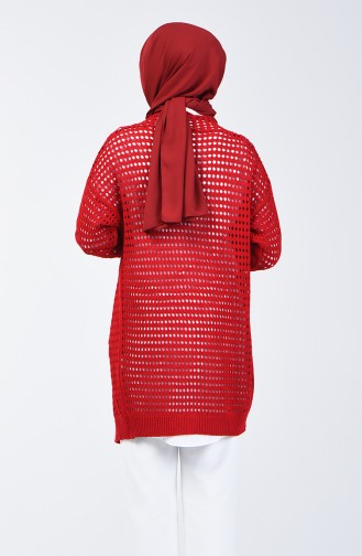 Saisonaler Strickjacke  0750-03 Rot 0750-03