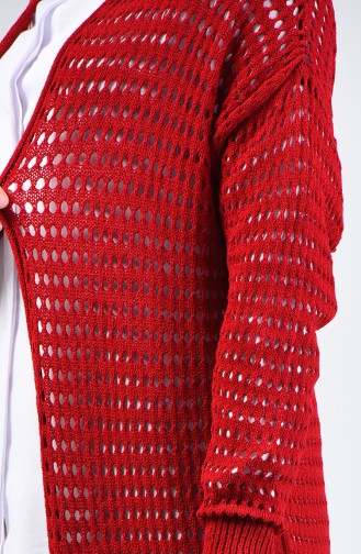 Saisonaler Strickjacke  0750-03 Rot 0750-03