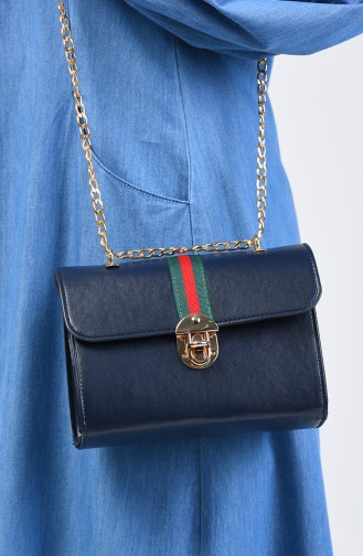 Navy Blue Shoulder Bag 10618LA