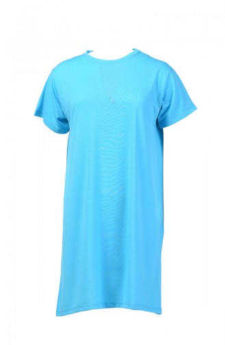 Basic Long T-shirt 8131-06 Turquoise 8131-06
