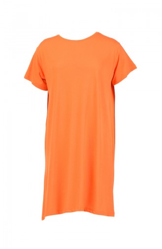 Basic Uzun Tshirt 8131-10 Oranj