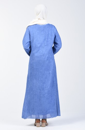 Şile Cloth Beaded Dress 9090-01 Indigo 9090-01